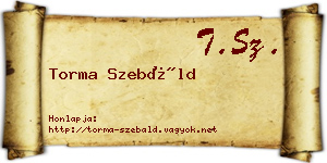 Torma Szebáld névjegykártya